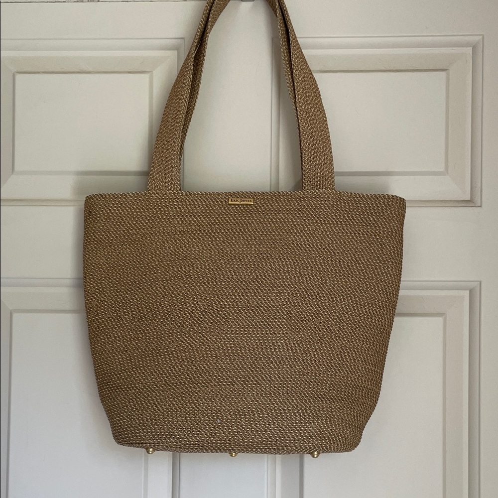 Eric Javits Elegant Woven Tan Tote Bag